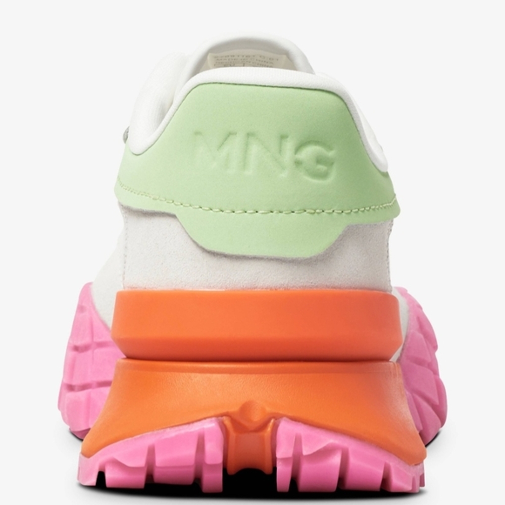 MANGO Leather Sneakers